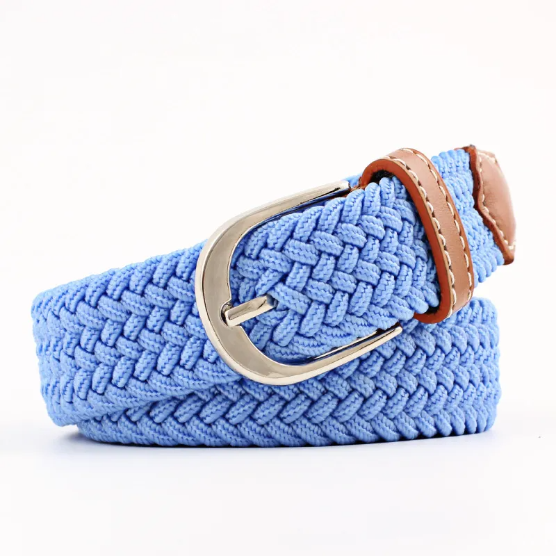 (Buy 1 Get 1) Men Women Fashion Casual Versatile Solid Color Canvas Woven Metal Buckle Belt