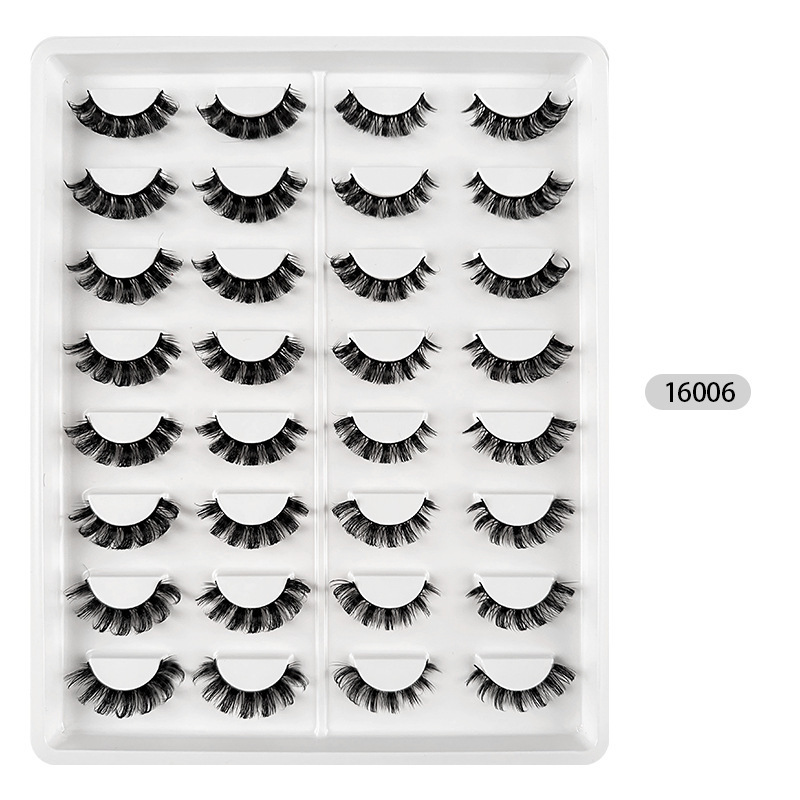 Women'S Chemical Fiber Thick Simulation Curling False Eyelashes 16 Pairs/Set