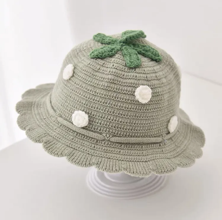 (Buy 1 Get 1) Kids Casual Cute Polka Dot Knitwear Fisherman Hat