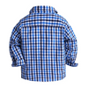 Fashion Boys Plaid Pattern Lapel Tie Shirt