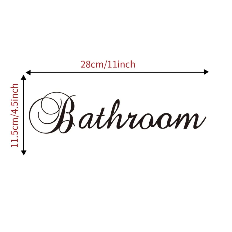 (Buy 1 Get 2) English Carved Bathroom Rules Bathroom Toilet Wall Decoration Stickers