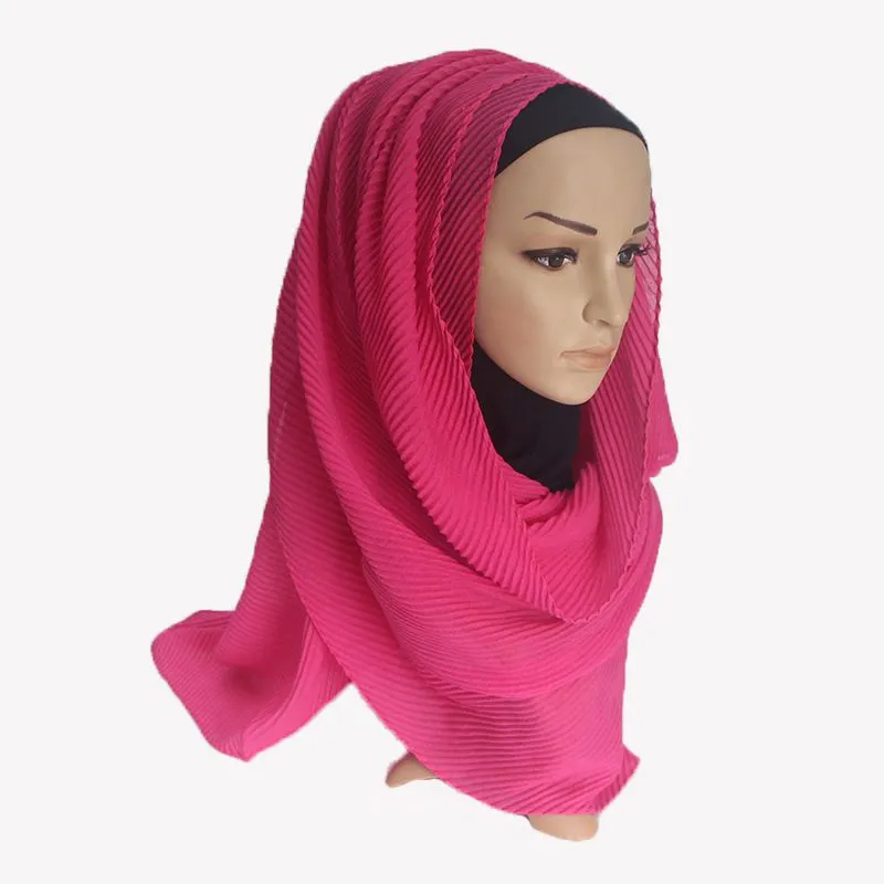 (Buy 1 Get 1) Women Fashion Twill Pleated Hijab Scarf