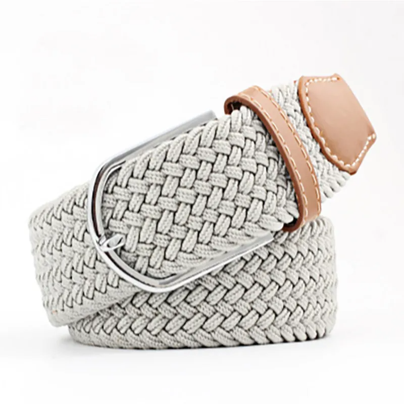 Unisex Stretch Elastic Braided Canvas Belt