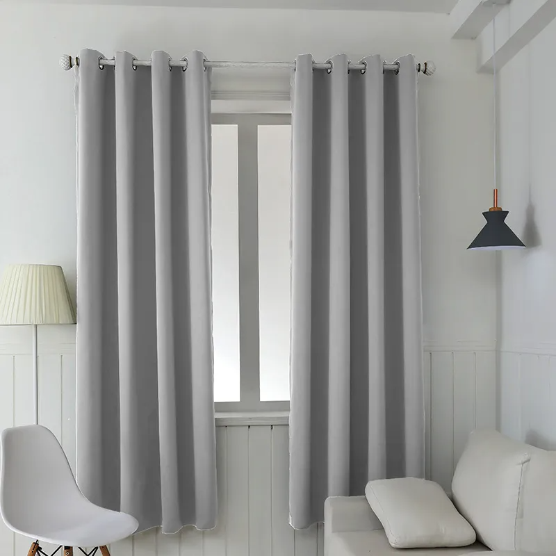 Modern Minimalist High Precision Insulation Solid Color Curtains