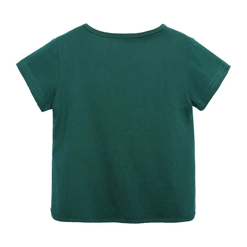 Boy Girl 1-7T Kid Candy Color Short Sleeves T-Shirt