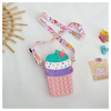 Kids Girls Fashion Sweet Candy Color Cartoon Ice Cream Silicone Mini Crossbody Bag