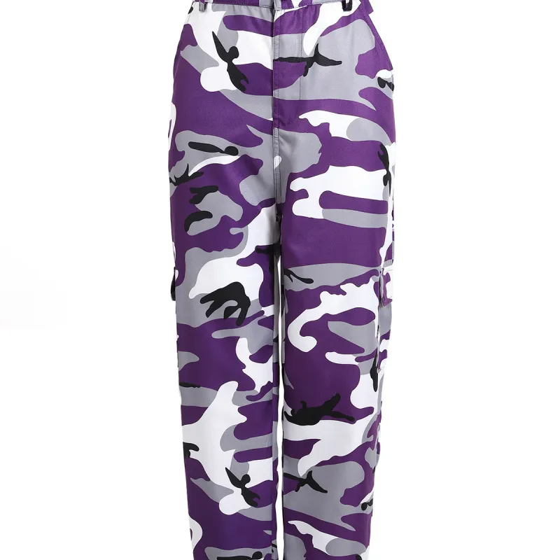 Women Casual Camouflage Print Cargo Pants