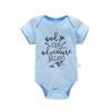 (Buy 1 Get 1) Kids Baby Boys Girls Cute Letters Round Neck Short Sleeve Romper