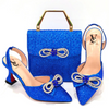 Women Fashion Pointed Toe Rhinestone High Heel Sandals With Evening Bag Set