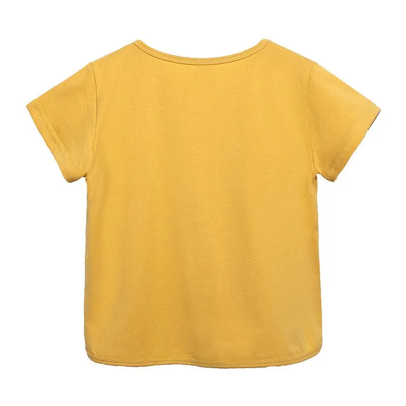 Boy Girl 1-7T Kid Candy Color Short Sleeves T-Shirt