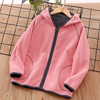 Children Kids Girls Boys Fleece Zipper Jacket