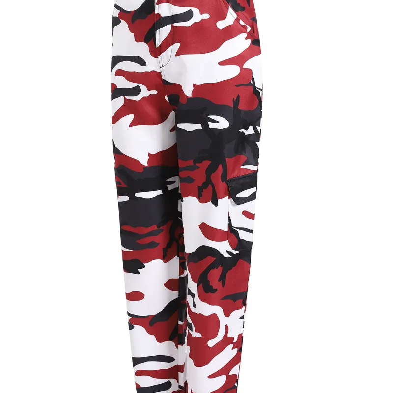 Women Casual Camouflage Print Cargo Pants