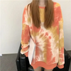 Fashion Tie Dye Long Sleeve Round Neck Couple Sweater