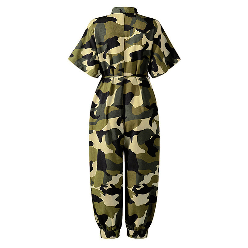 Women Casual Single-Breasted Loose Jumpsuits