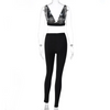 Women Sexy V Neck Tank Top & Leggings Sport Two Piece Set