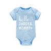 (Buy 1 Get 1) Kids Baby Boys Girls Cute Letters Round Neck Short Sleeve Romper