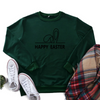 Easter Fashion Ladies Long Sleeve Bunny Ears Printed Round Neck Sweatshirt