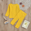 Baby Rib-Knit Long Sleeve Sleepwear Tops Pants Set