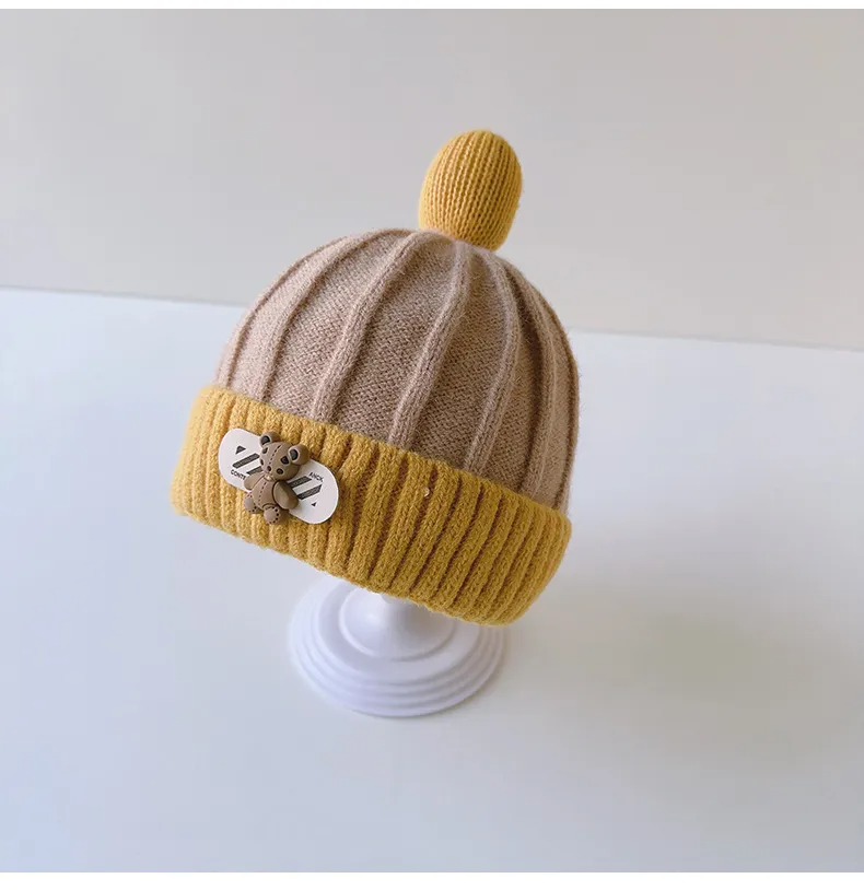 (Buy 1 Get 1) Kids Autumn And Winter Casual Cute Cartoon Big Eyes Knitwear Hat