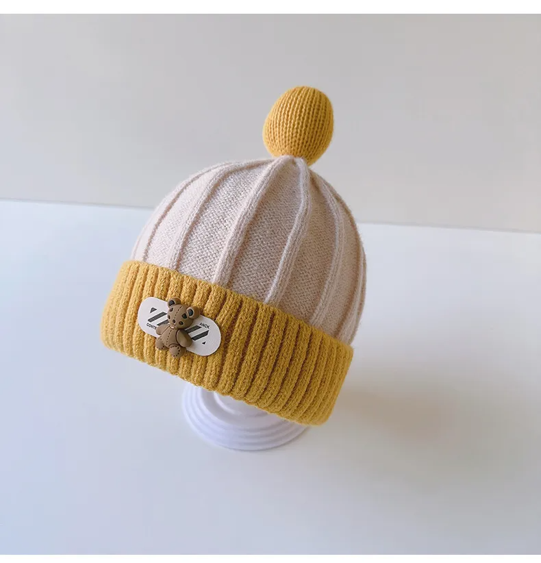 (Buy 1 Get 1) Kids Autumn And Winter Casual Cute Cartoon Big Eyes Knitwear Hat