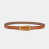 Women'S Fashion Casual Retro Alloy Smooth Buckle Thin Leather Belt