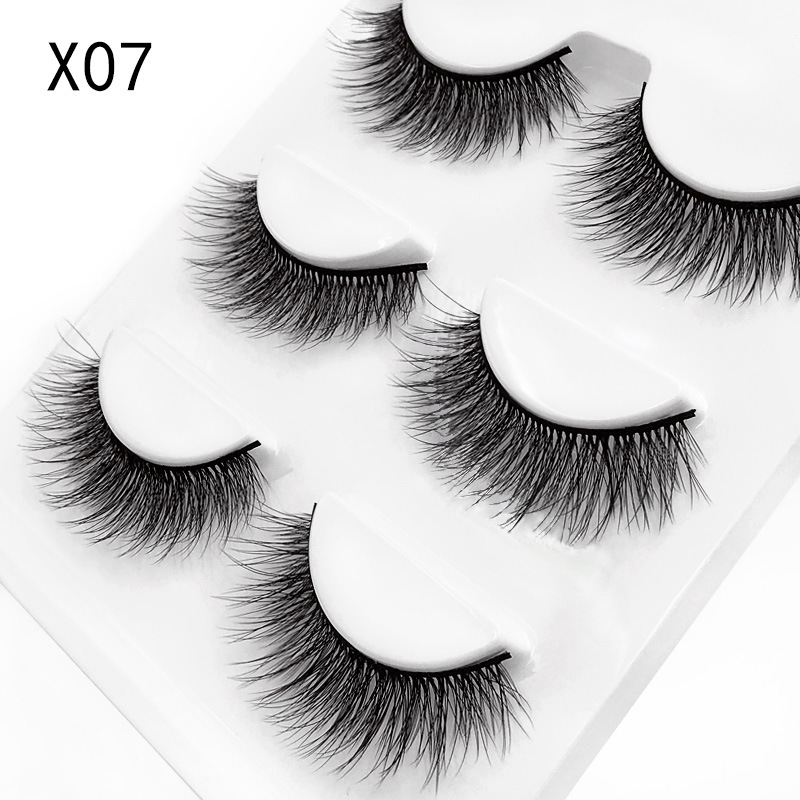 3pairs/Set Women 3D Multilayer Mink Hair Eyelashes