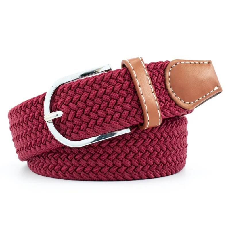 Unisex Stretch Elastic Braided Canvas Belt