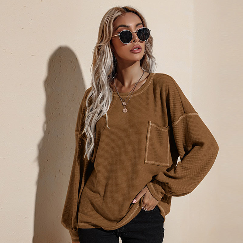 Women Causal Solid Color Sweatshirt