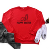 Easter Fashion Ladies Long Sleeve Bunny Ears Printed Round Neck Sweatshirt