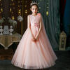 Kids Toddler Big Girls Cute Party Sleeveless Long Sleeve Bow Round Neck Mesh Tutu Princess Dress