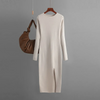 (Buy 1 Get 1) Women Basic Autumn And Winter Casual Solid Color Long Sleeve Knitted Dress