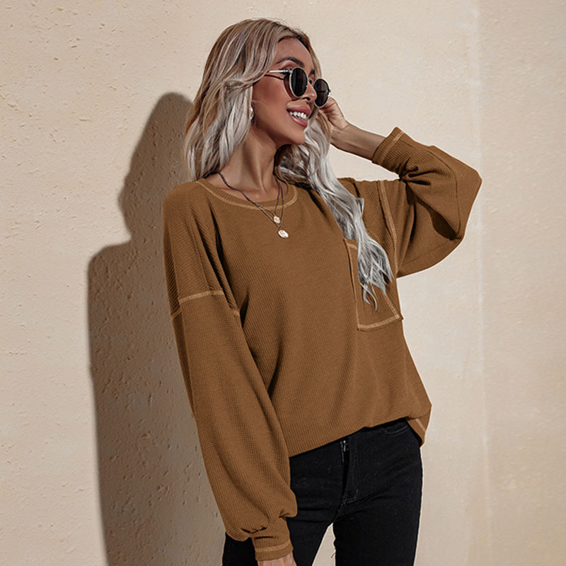 Women Causal Solid Color Sweatshirt