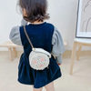 Girls Round Flower Decoration Crossbody Bag