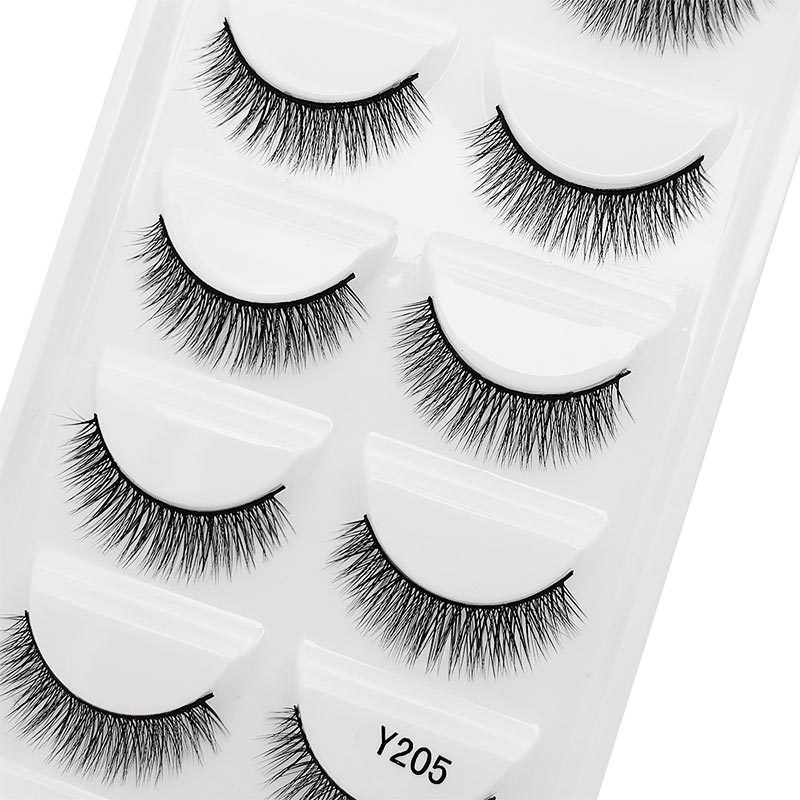 5pairs/Set Women 3D Multilayer Mink Hair Eyelashes