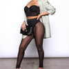 Women Sexy Solid Color Mesh See-Through Stockings