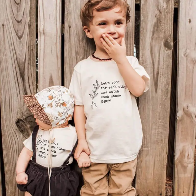 Kids Simple Letter Printed T-Shirt