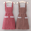 Thickened Cotton Home Kitchen Double-Layer Waterproof Grid Patter Apron