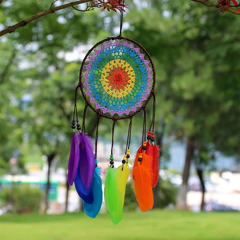 (Buy 1 Get 1) Handmade Colorful Feather Decoration Dreamcatcher