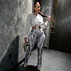 Women Fashion Street Style Snake Print Loose Flare Pants