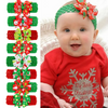 Christmas Children'S Headwear Christmas Baby Dovetail Bow Headband Dress Up Headwear Wide Headband