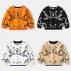 Kids Toddler Boys Fashion Autumn Bear Pattern Round Neck Hoodies