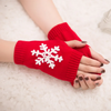 (Buy 1 Get 2) Christmas Autumn Winter Women Fashion Snowflake Embroidered Warm Knitted Gloves