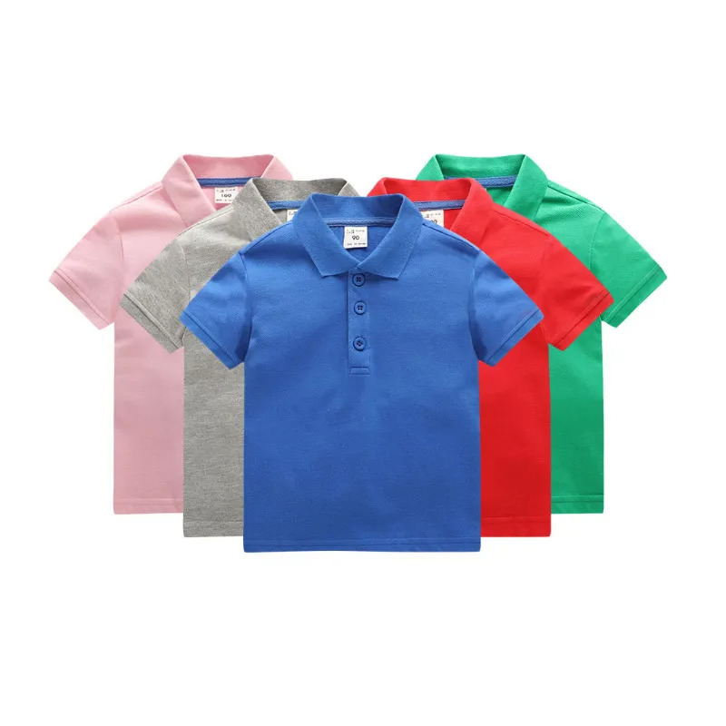 Children Kids Toddlers Fashion Boys Girls Solid Color Long Sleeve Basic Polo T-Shirt