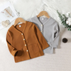 Toddlers Newborn Baby Fashion Girls Boys Casual Solid Color V-Neck Coat