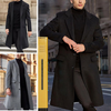 Men Fashion Solid Color Button Design Coat