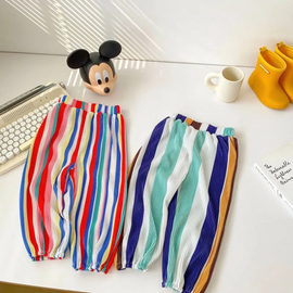 Children Kids Baby Fashion Girls Casual Basic Stripe Print Pants