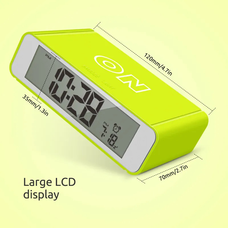 Smart Luminous Bedside Flip Desk Clock Electronic Alarm Clock