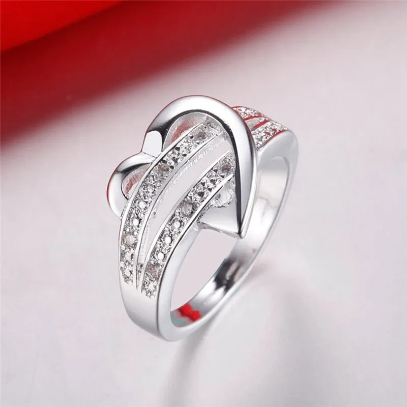 (Buy 1 Get 2) Women Simple Heart-Shaped Rhinestone Ring