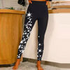 Women Fashion Casual Star Print High Waist Sports Slim Yoga Pants