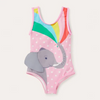 Children Kids Baby Fashion Girls Cartoon Elephant Print One Piece Swimsuit